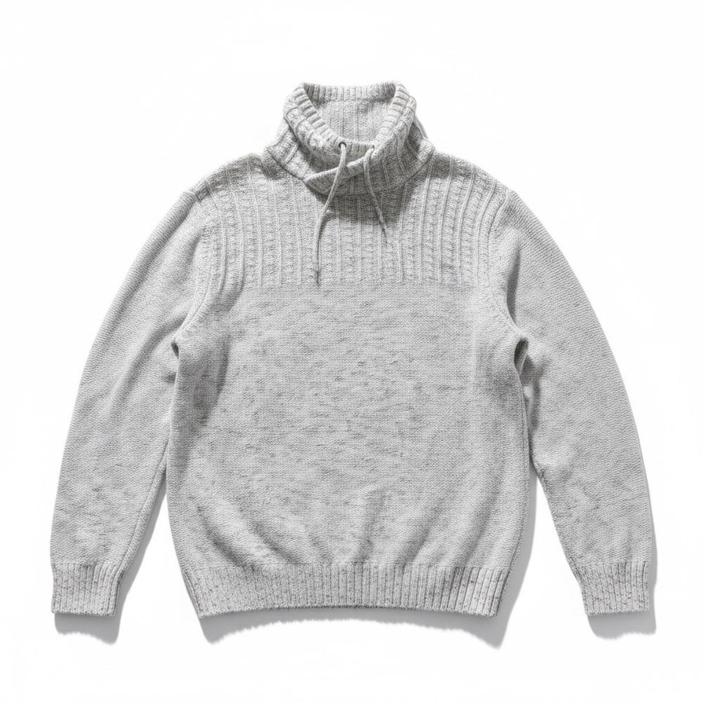 Men's Classic Gray Turtleneck Sweater